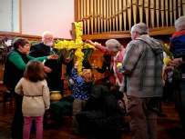 Lapal,Carters Lane Baptist Church, Easter Cross of daffodils